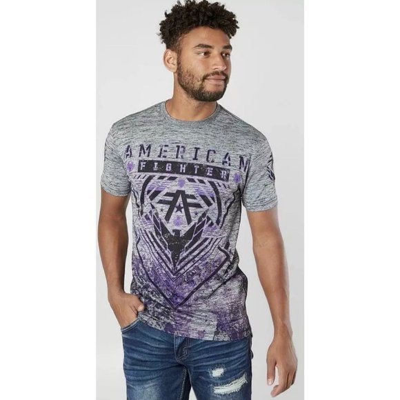 AMERICAN FIGHTER Men's T-Shirt WARDELL Gray Athlet - Picture 6 of 8